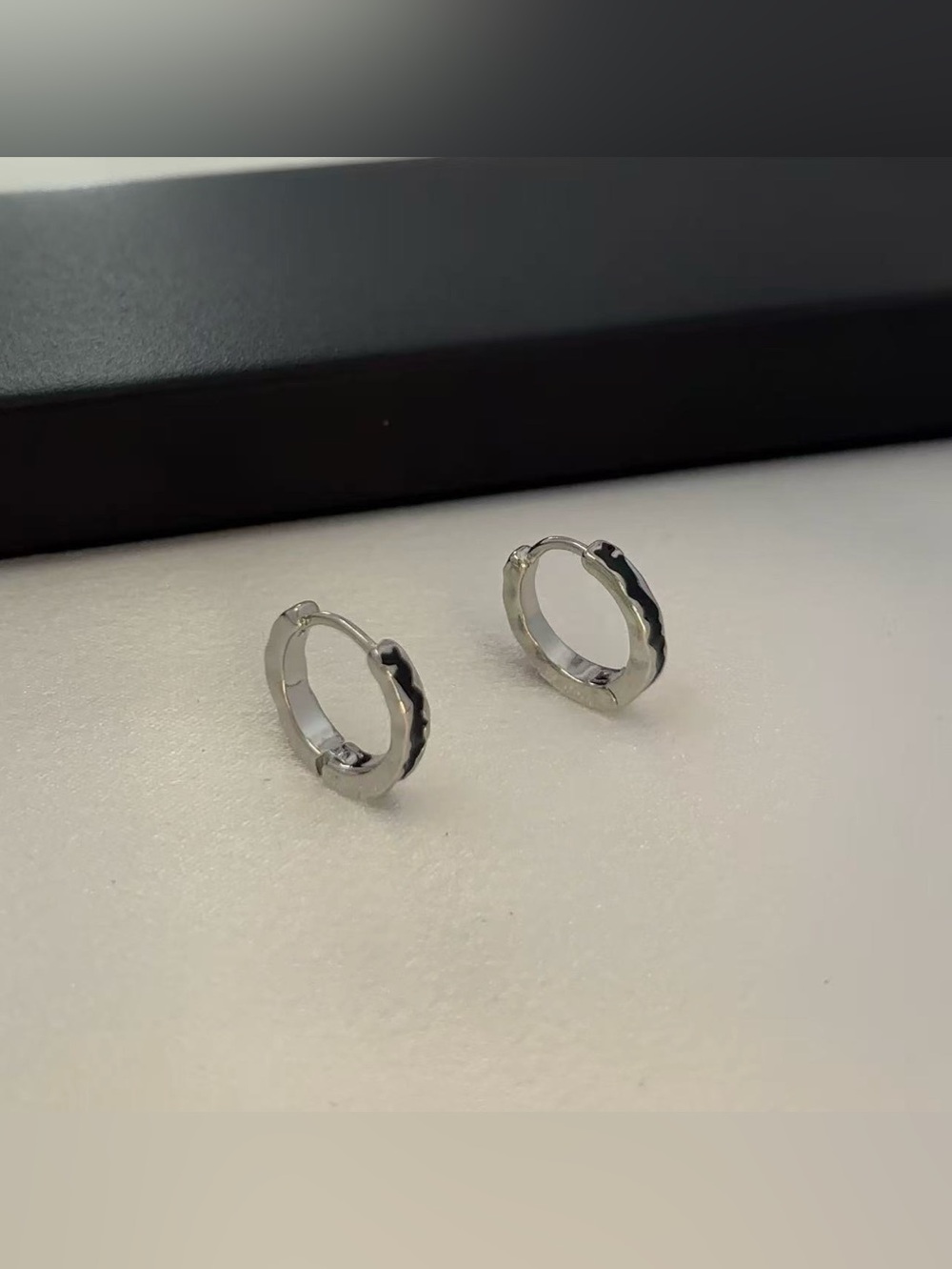 14mm Irregular Small Hoop Earrings for Men Women Streetwear Hip Hop Punk Unisex